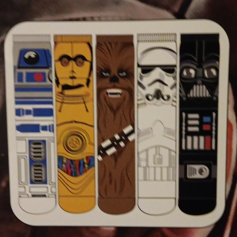 STAR WARS CHARACTER CREW SOCKS SET - BLACK, WHITE, BROWN, YELLOW, BLUE
